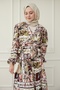 Bolero Floral Viscose Suit Burgundy - 2