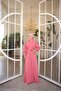 Women's Hijab Covered Buttoned Belted Dress - 3