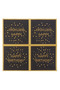 Birthday Party Colorful Printing Napkins Square Paper Napkins Gold Lettering on Black Background ... - 5