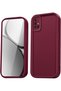Galaxy A51 Case Camera Protected Soft Textured Shock Absorbing Burgundy Silicone Cover - 3
