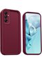 Galaxy A26 Case Camera Protected Soft Textured Shock Absorbing Burgundy Silicone Cover - 3