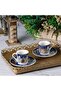 Turkey Patterned 2-Person Cup Set Blue