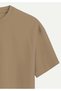 Unisex Organic Oversize Plain T-Shirt - Light Brown - 4