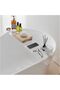 Clear Acrylic Bathtub Caddy Tray - Rectangular Multi-Surface Organizer for Bathroom & Bedside