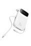 Baseus QPow2 10000mAh 30W Power Bank with Built-in Dual Type-C Cables & Digital Display Black