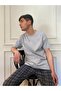 Sleepwear T-Shirt Bottom Top Set - Short Sleeve Crew Neck Bottom Plaid Print Pajama Set - 6
