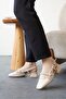 Women's Maste Pearl Low Heeled Shoes - Nude Leather - 3