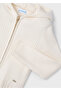 04-10 Years Old Mayoral Hooded Knitted Zippered Beige Cardigan - Bone - 3