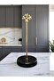 Paper Towel Holder Roll Napkin Holder Kitchen Accessory Ceramic Black Gold Coral - Feray Home