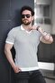 Mirko Striped Lycra Slim Fit Polo Neck Knitted Men's Knitwear Tshirt - 4