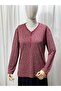 Lifera Elegant Floral Patterned Combed Cotton Mother's Blouse, Large Size - 2