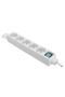 S-LINK SPG-F05، 5 مقابس، مقبس محمي بالتيار، كابل 1.5 متر، 306 جول (أبيض) - 2