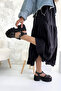 Black Thick Sole Women's Sandals P9025 - 4