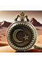 العلم تصميم خمر الرجعية هدية سلسلة ساعة الجيب النحاس المعدن - 5
