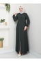 Half-Pleated Waist-Embroidered Full-Length Women’s Ferace