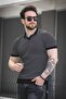 Mirko Striped Lycra Slim Fit Polo Neck Knitted Men's Knitwear Tshirt