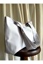 Gray Cloth Hand Shoulder Bag - Waterproof Cotton Fabric - Beach Bag Cloth Hand Shoulder Bag - 3