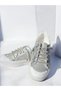 Girl's Glittery Lace-Up Sports Shoes - 3