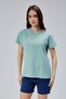 Mooncover Women's T-Shirt Textured Basic – Water Green - 3
