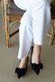 Maribel Black Bow Women's Heeled Shoes - 4