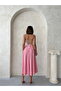 Pleated Midi Linen Look Skirt - 5