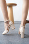 Altınmodashoes Women's Celar Matte Leather White Heeled Shoes - White 001 - 2