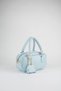 Women's Tulip Baby Blue Bag Charm Detailed Patent Leather Zipper Closure Handbag and Shoulder Bag - 4