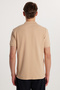 Men's Slim Fit Slim Fit 100% Cotton Plain Pique Stone Color Polo Collar T-Shirt - 5