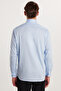 Men's Regular Fit Classic Cut 100% Cotton Satin Single Pocket Blue Shirt - 5