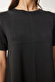 Women's Black Oversize Basic Knitwear Dress Ub00368 - 5