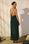 Petrol Green 100% Linen Back Detail Maxi Dress Twoss24El00668 - 3