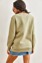 Women's Khaki Denim Heart-Embellished Thick Sweatshirt Swt-19000691 - 6