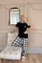 Black Queen Short Sleeve Lover Family Pajamas - Women's Set - 5