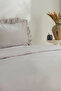 Pure Ruffle 100% Cotton Double Duvet Cover Set Light Gray - 3
