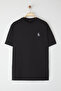 Siyah Regular/Normal Kesim At Nakış Detaylı %100 Pamuklu T-Shirt TMNSS24TS00056 - 3