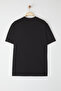 Siyah Regular/Normal Kesim At Nakış Detaylı %100 Pamuklu T-Shirt TMNSS24TS00056 - 5