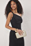 Altın Simli Abiye Kadın Şık Mini Boy Clutch El Çantası TAKSS25OC00065 - 2