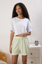 Yeşil-Çok Renkli 3'lü Paket %100 Pamuklu Çiçekli ve Çizgili Örme Pijama Altı THMSS25PJ00014 - 6