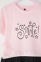 Powder Female Child 100% Cotton Slogan Printed Short-Sleeve Mini Knitted Dress Tkdss25El00089 - 2