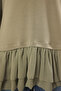 Khaki Woven Detailed Frilly Knitted Tunic Tctss25Uk00004 - 3