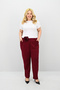 Women's Plus Size Rose Belt Detailed High Waist Pants 6327-25 - 3