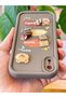 iPhone Xr Case Designed with Patterned Camera Protection Teddy Bear Coffee Color Soft Silicone Cover - 4