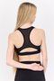Women Brand Logo Lux Racer Padded Sports Bra, Black - 2
