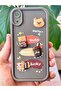 iPhone Xr Case Designed with Patterned Camera Protection Teddy Bear Coffee Color Soft Silicone Cover - 2