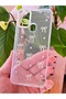 Galaxy A21S Case Bow Pattern Transparent Glitter Silver Shiny Cover with Camera Protrusion - 5