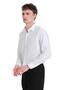 White Slim Fit 100% Cotton Slim Collar Cotton Long Sleeve Shirt - 3