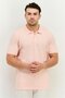 Men Regular Fit Solid Short Sleeves Polo Shirt, Light Pink