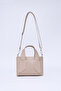 Mink SHK60 Faux Leather Single Compartment Double Handle Hand and Cross Shoulder Bag L:14 W:21 W:8 cm - 4