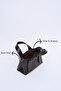 Coffee Color Shk60 Faux Leather Single Compartment Double Handle Hand and Cross Shoulder Bag L:14 W:21 W:8 cm - 5