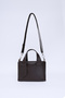 Coffee Color Shk60 Faux Leather Single Compartment Double Handle Hand and Cross Shoulder Bag L:14 W:21 W:8 cm - 4